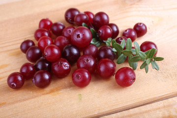 Cranberry on table