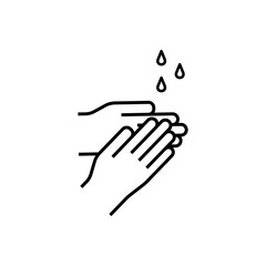 Washing hand vector icon sign