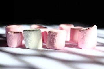 pink and white marshmallows