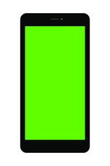phone with green screen vector isolated