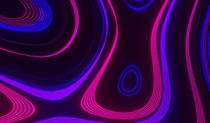 3d business flyer template or corporate banner design with neon wave