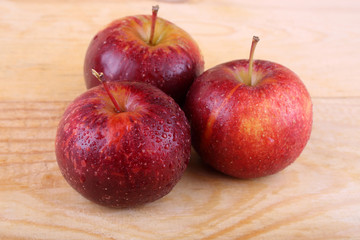 Apples on table