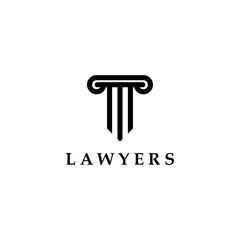 Pillar, Law firm, justice logo design vector