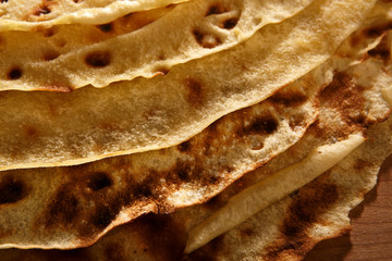 Foto macro di Pane carasau 