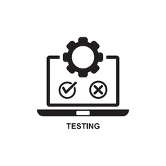 TESTING ICON , WEB TEST ICON