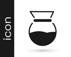 Grey Chemex icon isolated on white background. Alternative methods of brewing coffee. Coffee culture. Vector Illustration