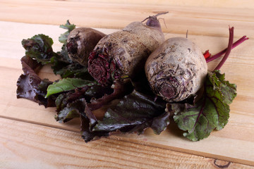 Beets on table
