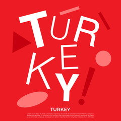 Set of country name with geometric elements : Vector Illustration