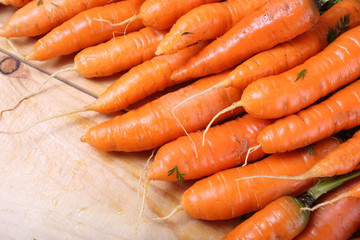 Carrots on table