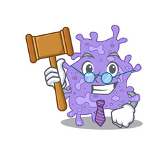 A humble judge of staphylococcus aureus cartoon character design wearing glasses