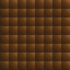 Fototapeta na wymiar Chocolate squares background. Realistic food seamless pattern wallpaper. Volumetric dark chocolate repeating tile. Jpeg Illustration