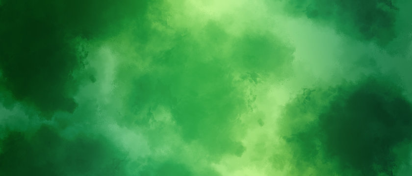 Abstract Green Smoke As Background.