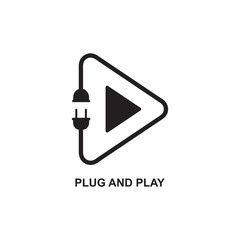 PLUG AND PLAY ICON , VIDEO ICON
