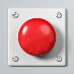 Red Button on  Gray Background