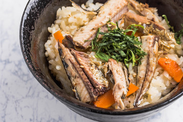 秋刀魚の炊込み御飯