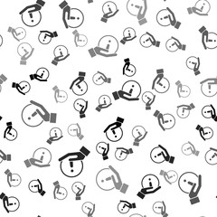 Black Information icon isolated seamless pattern on white background. Vector Illustration