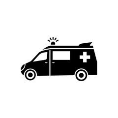 Ambulance icon in trendy flat design