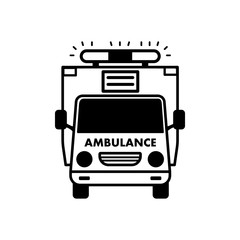 Ambulance icon in trendy flat design