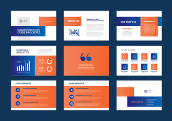 Business Presentation Brochure Guide Design | Powerpoint  Slide Template | Sales Guide Slider