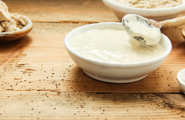 Weizensauerteig Sauerteig Hefe Roggensauerteig Sauerteige Tisch Brett