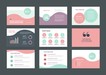Business Presentation Brochure Guide Design | Powerpoint  Slide Template | Sales Guide Slider