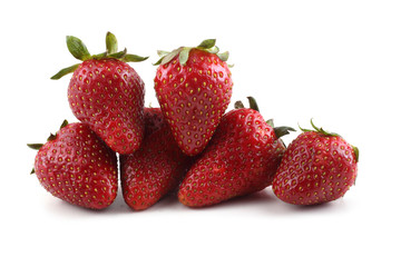 Strawberries isolated on white background