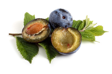 Plum and halves