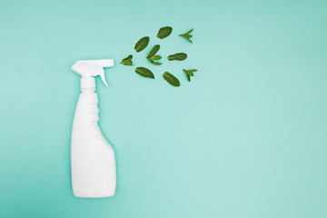 Creative composition, natural cleaning products, eco cleaning concept
