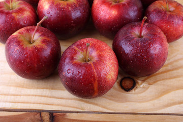 Apples on table