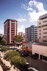 New building in the center of the city of Quito, Ecuador, in a sunny day