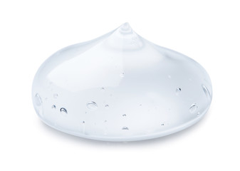 Sample of transparent cosmetic gel on light background