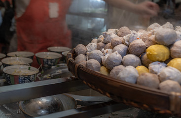 Fish ball,meat ball,pork ball is Traditional food at Jiufen in Taiwan.