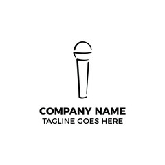 simple microphone logo