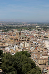 Fototapeta na wymiar Views of the city of Granada from the Alhambra, in Andalusia (Spain)