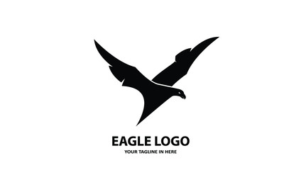 silhouette A simple eagle, suitable for business symbols or logos	