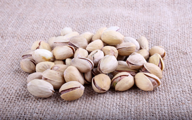 Pistachio nuts on bagging