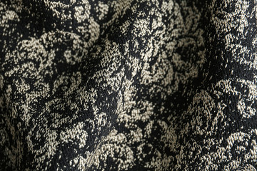 Texture of beautiful fabric with stylish pattern as background, closeup
