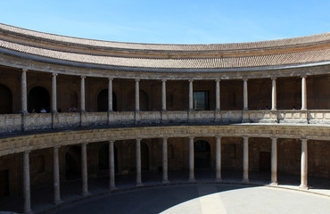 Palacio de Carlos V, en el recinto de la Alhambra de Granada (Andalucía, España)