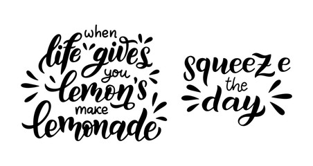 Hand drawn lettering - set for typography poster.