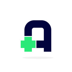 Vector Logo Letter Medical Cross A