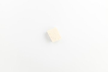 White tofu on white background