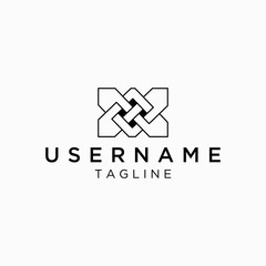 Geometric logos with abstract styles.