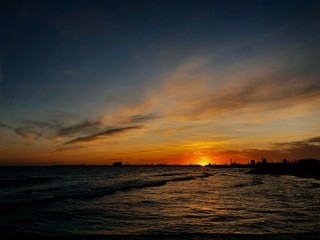 Sunset fos sur mer