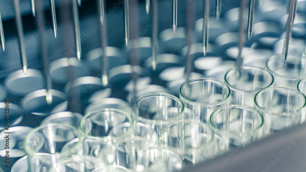 Poster testing tubes in science laboratory