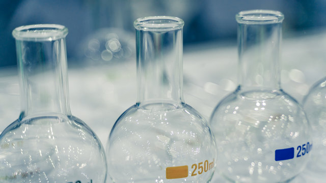 Testing Bottles In Science Laboratory