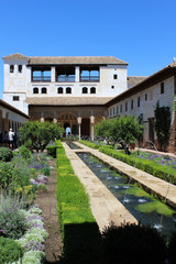 Fototapeta na wymiar Palacio del Generalife en la Alhambra de Granada (Andalucía, España) 