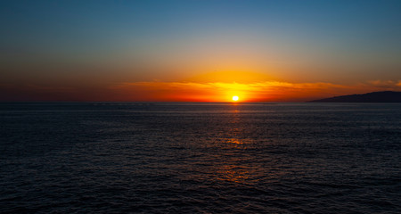 beautiful sunset on the sea 