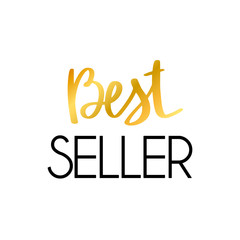 Best Seller hand drawn inscription isolated on white background, special offer. Creative typography for business, advertising or promotion. Trendy print, handwritten slogan. Vector illustration.