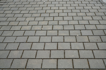 Pavement slabs made of concrete laid neatly