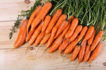 Carrots on table